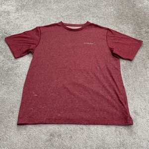 Columbia Omni Wick T-Shirt Mens Large Heather Red Crew Neck Short Sleeve Casual